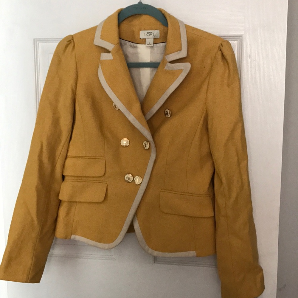 Mustard Ann Taylor Loft Blazer
